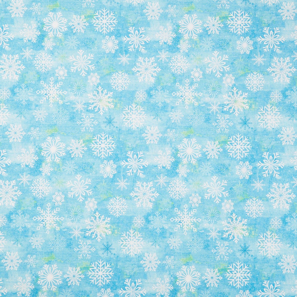 Snowburst 108" - Snowflake Toss Carribean Yardage