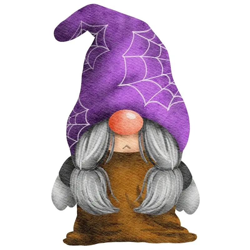 Halloween Village Gnome #16 Fabric Panel