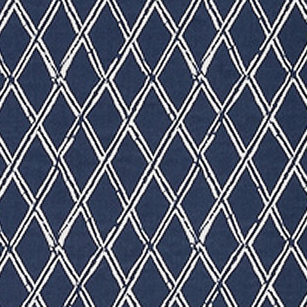 China Seas Fabric: Lyford Diamond Blotch - Custom Navy on White Suncloth (OUTDOOR)