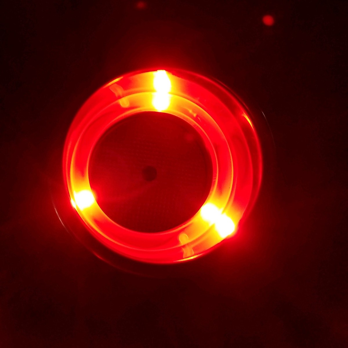 Cup Holder - Stainless Steel w/ Red LED Lights - Sold Each