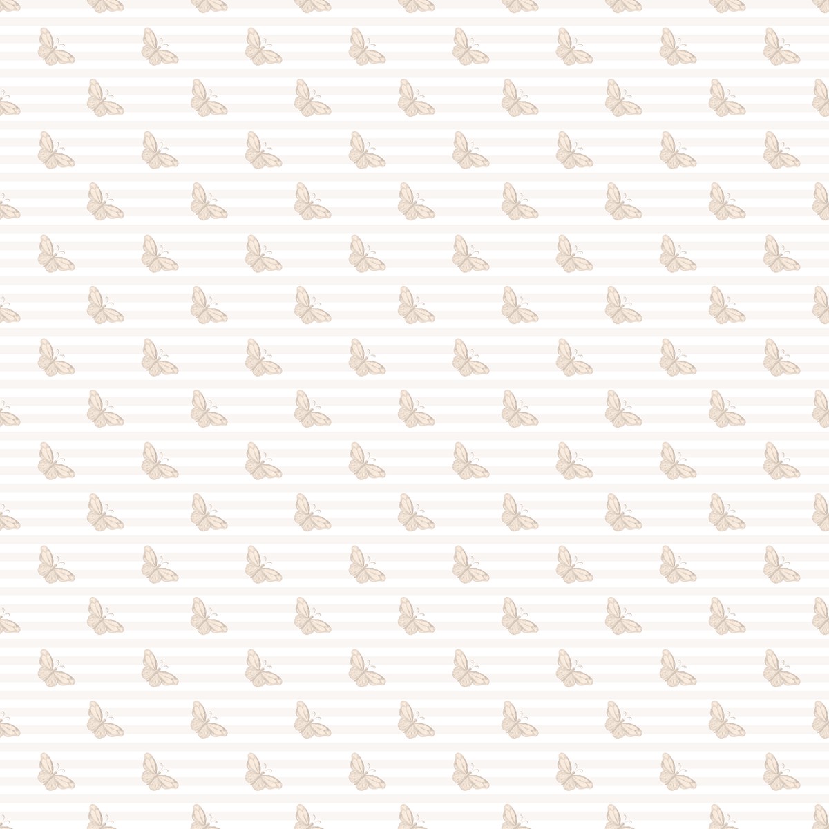 Striped Butterfly Fabric - Tan