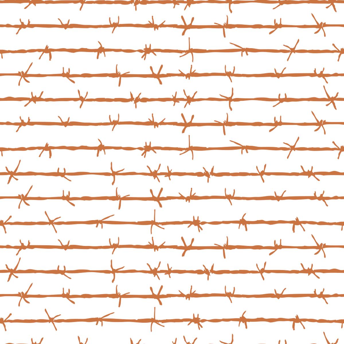 Barbed Wire Fabric - Sienna