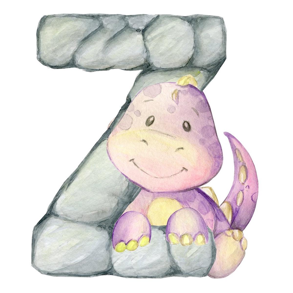 Cute Dinosaur Z Fabric Panel