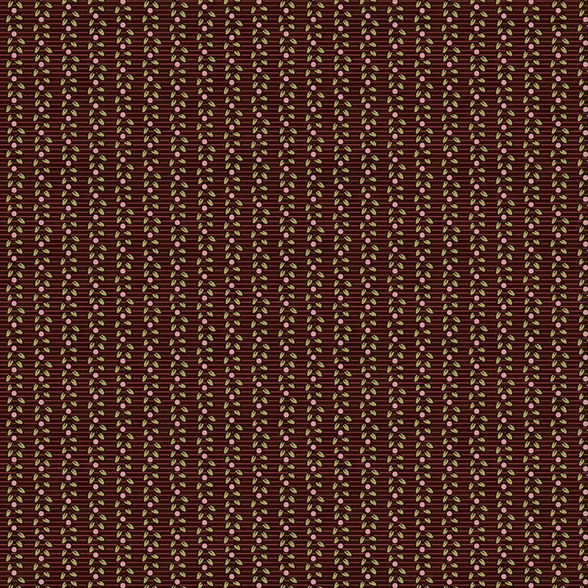 Leaf Stripe - Brown - Sateen - 118"