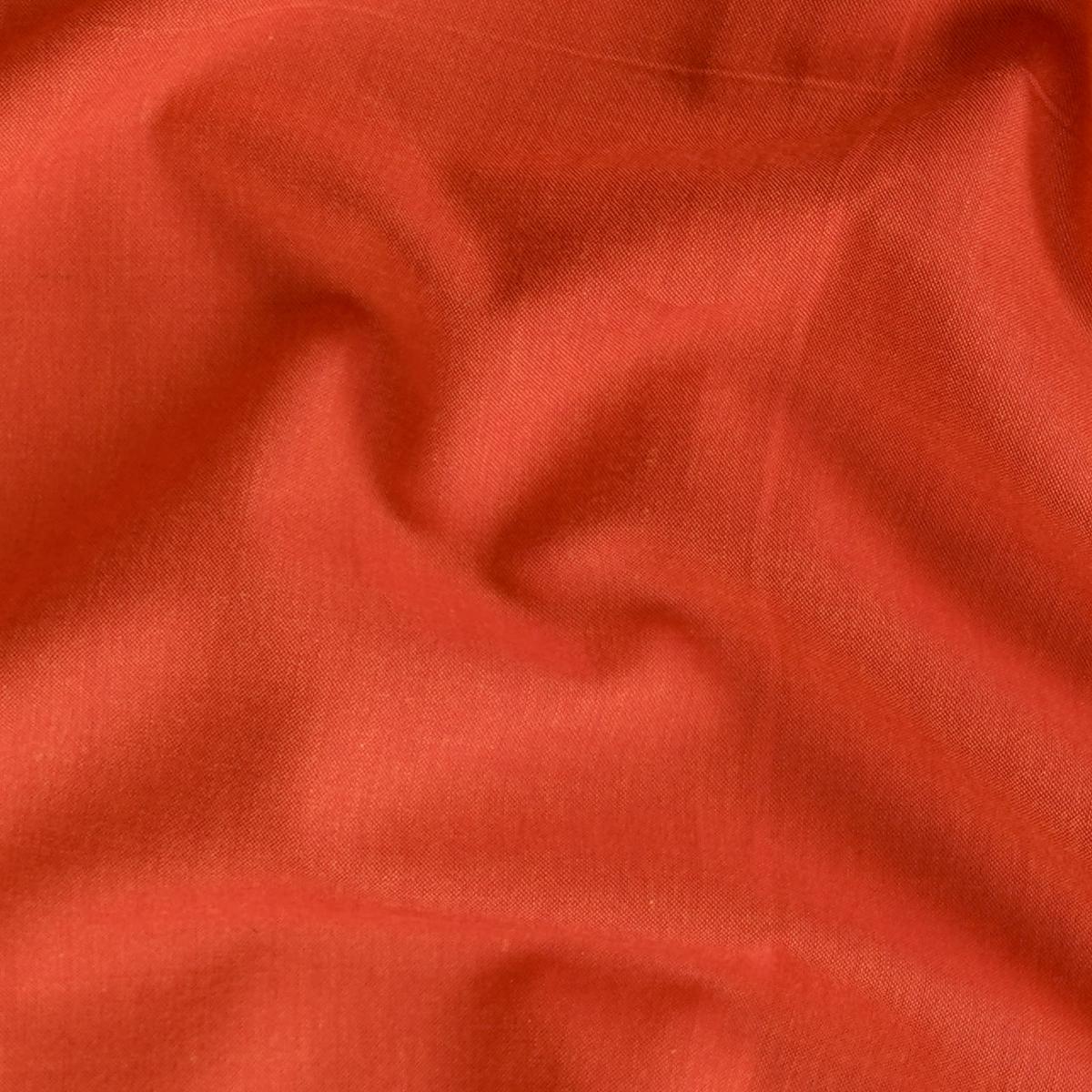 Pure Malai Cotton Orange Fabric