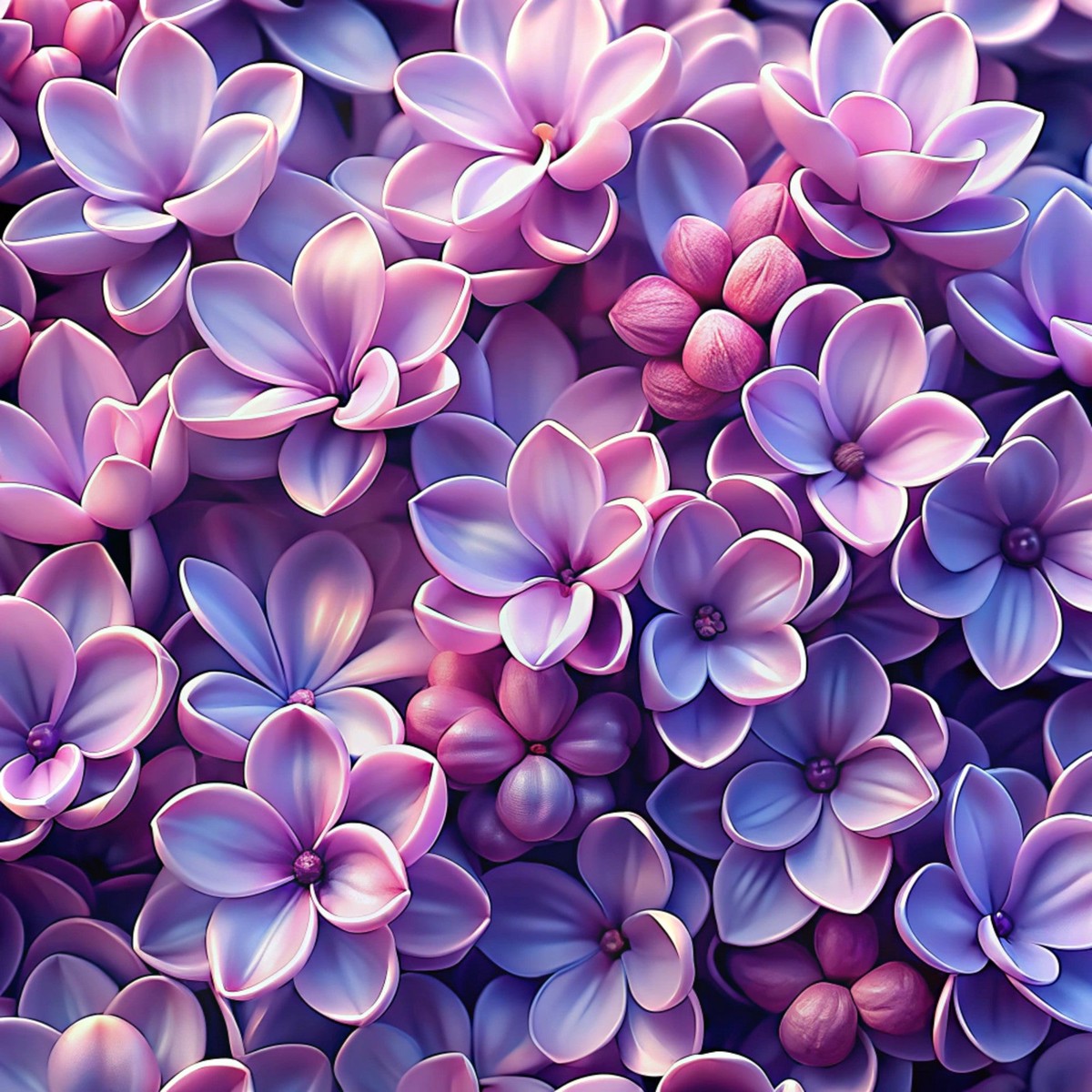 Realistic Flowers Pattern 35 Quilting Cotton Fabric