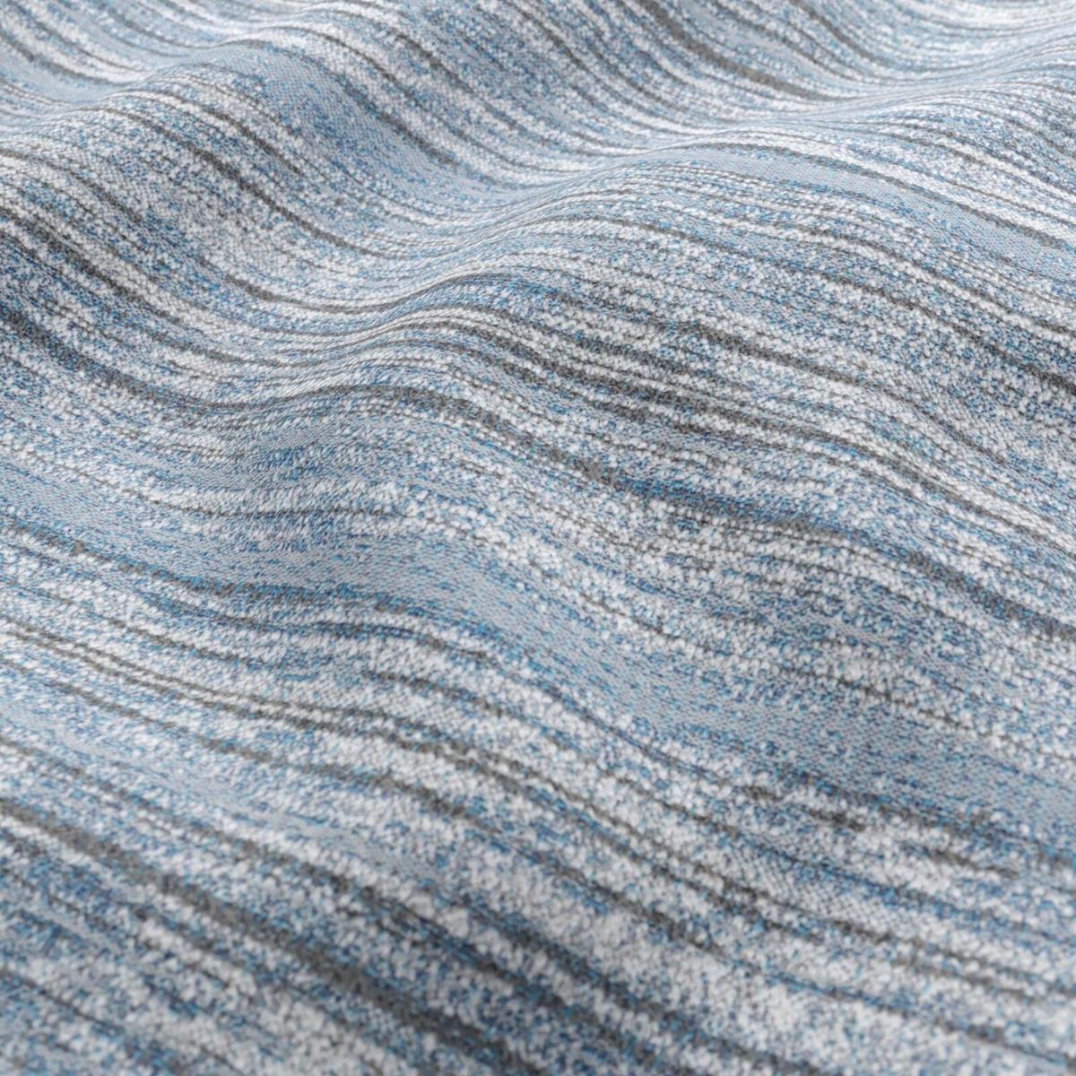 JF Fabrics FibreGuard Outdoor CASTAWAY 66 Fabric Texture, Stripe Navy, Light Blue, White, Slate Grey Chenille, Texture, Outdoor - 9467266 J9301