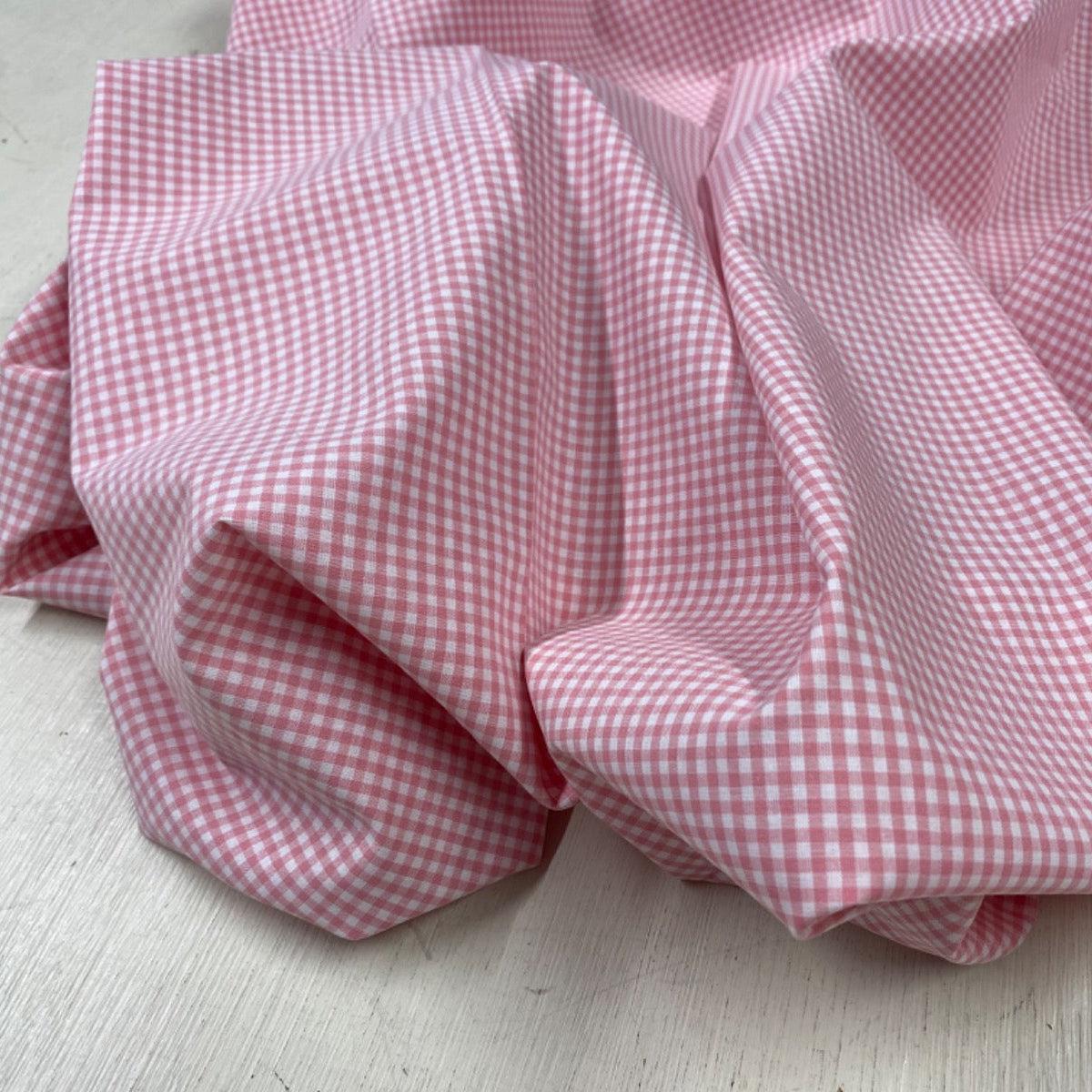 C748 3mm Pink Woven Cotton Gingham