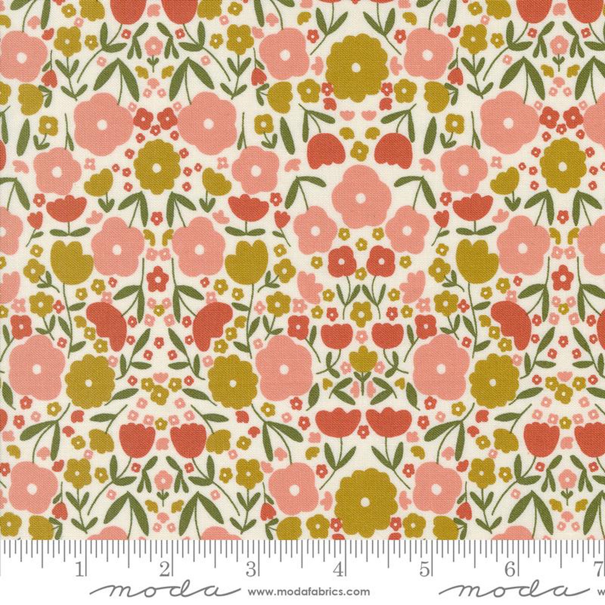 Imaginary Flowers-Small Floral on Cream