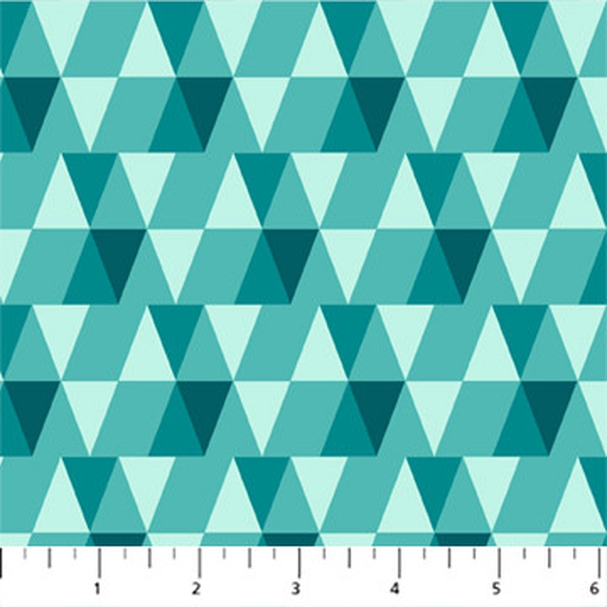 Teal modern triangles quilt cotton - FIGO Fabrics Peppermint QTR YD