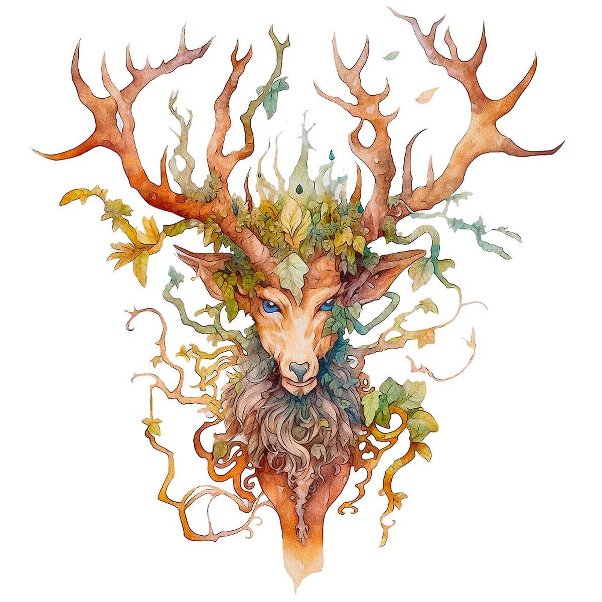 Celtic Dream Deer Fabric Panel
