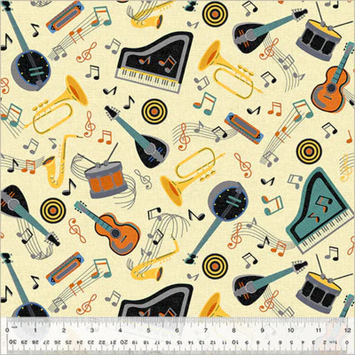 Feeling Jazzy Windham Fabrics - 54428-2 Live Jazz Ivory/Multi