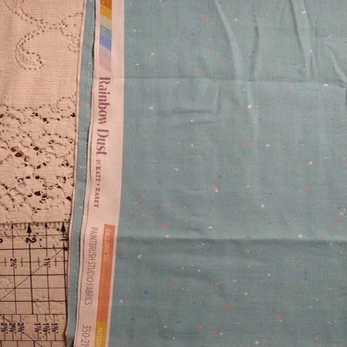 Rainbow Dust by Kate x Kasey Paintbrush Studios-BTHY 18x50 Double Gauze Blue