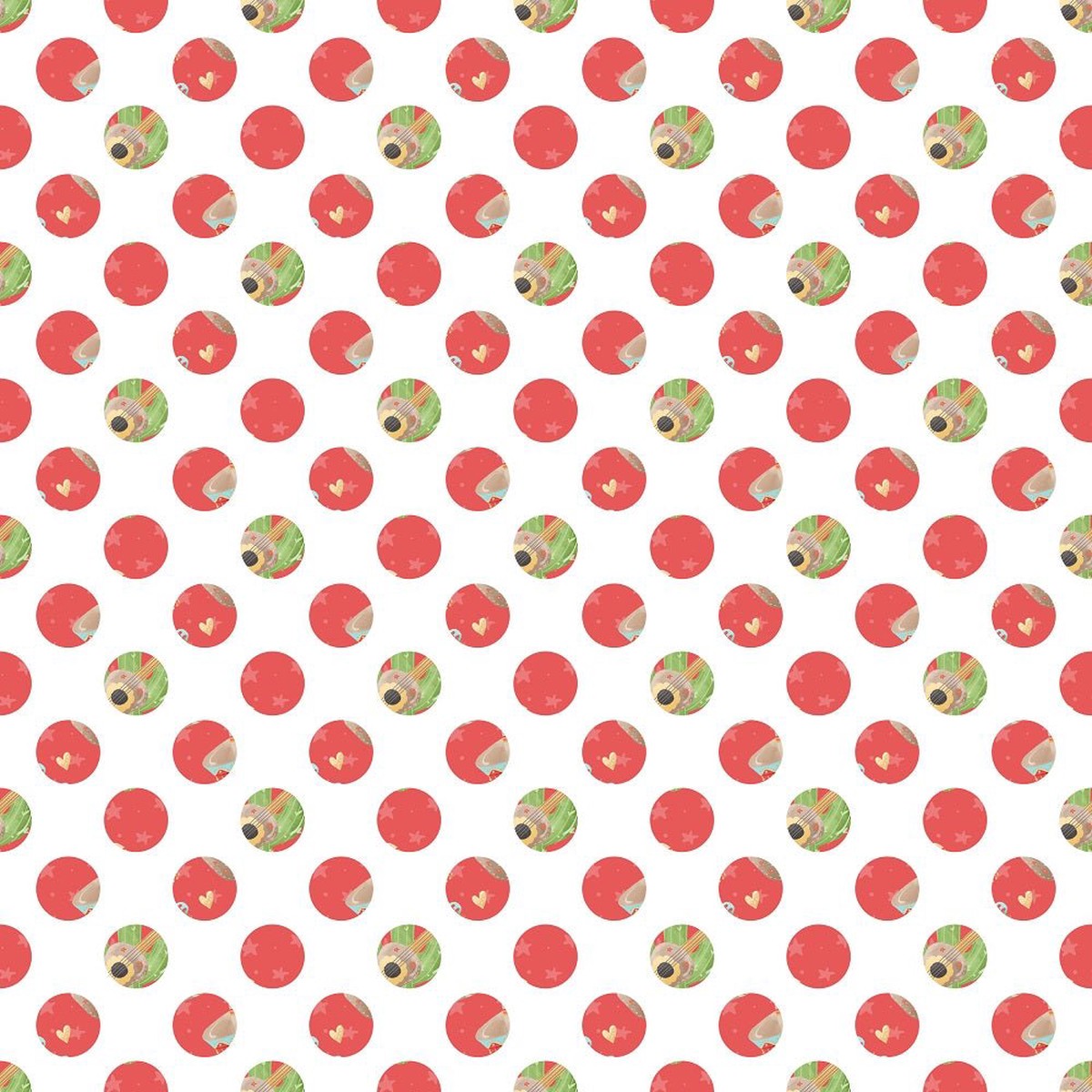 Fiesta Dots Fabric - White