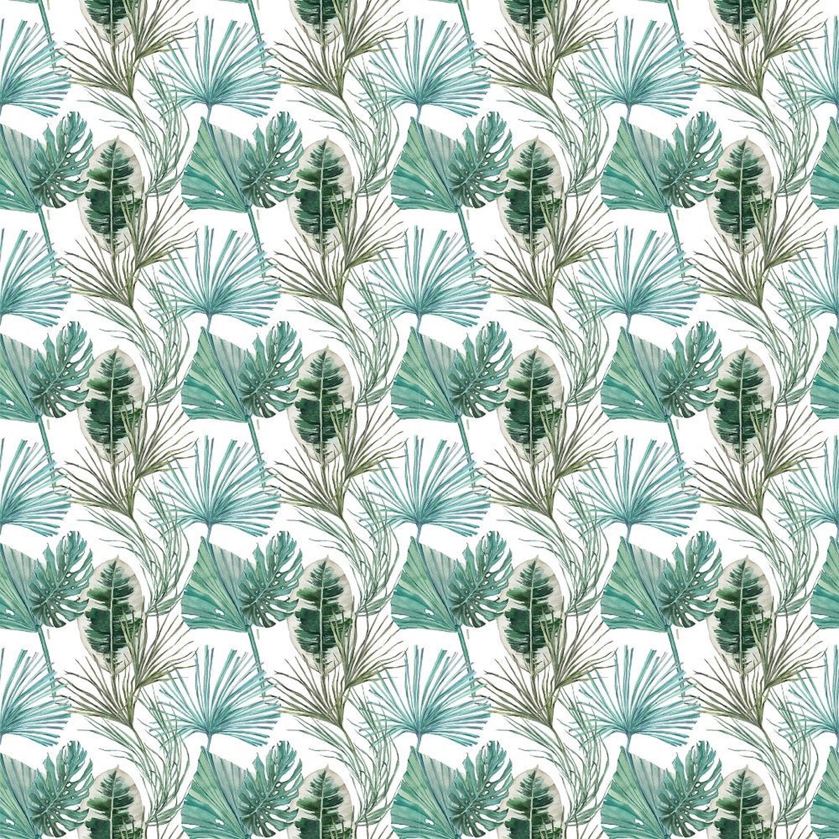 Tropical Love Leaves Fabric - Multi