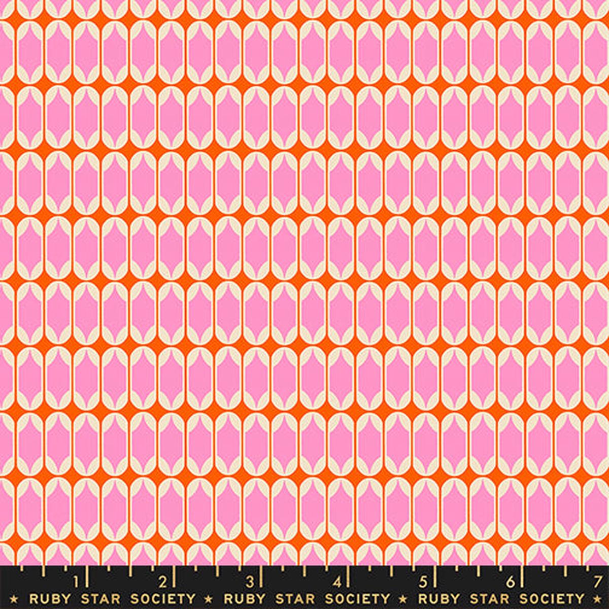 Trinketry Quilt Fabric by Ruby Star Society - Matchbook Geometric in Flamingo - RSS0115 12