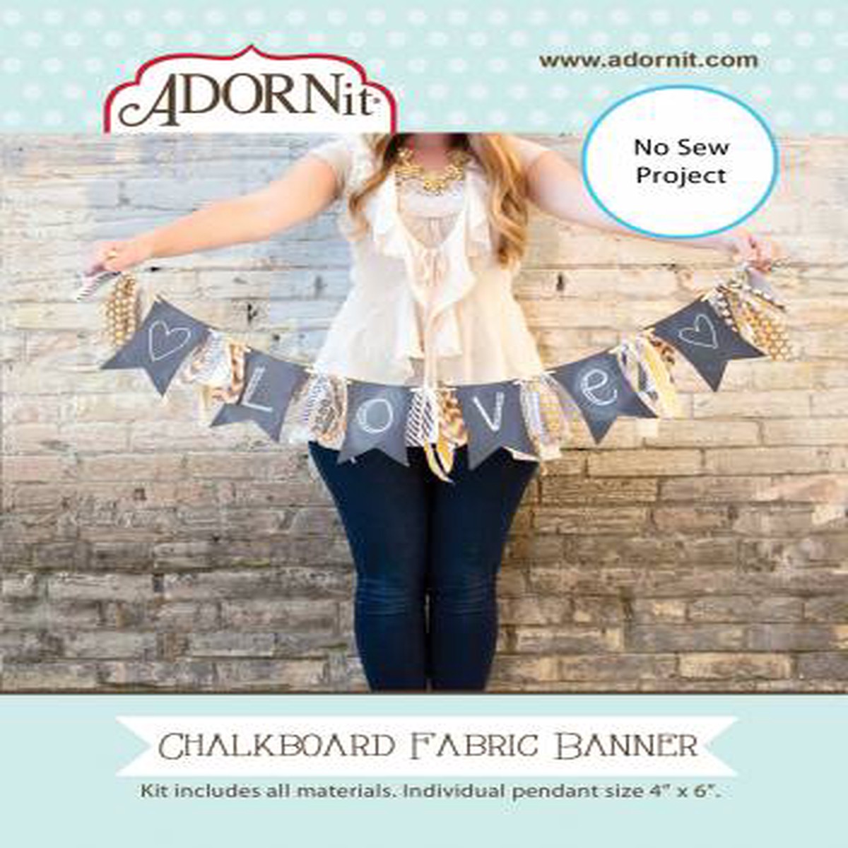 Chalkboard Fabric Banner Kit