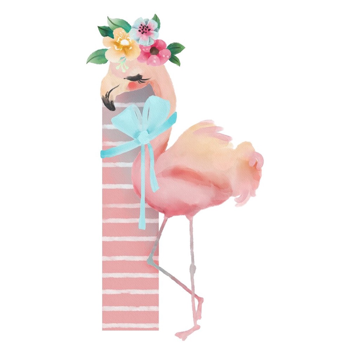 Impeccable Flamingo I Fabric Panel