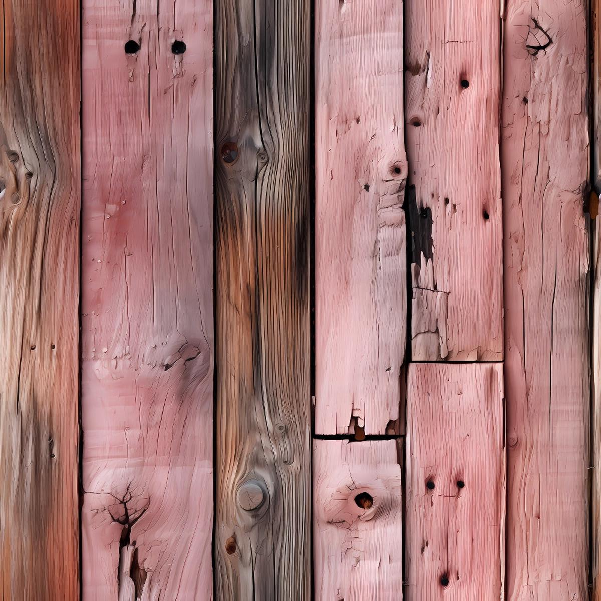 Pink Rose Wood Planks Pattern 4 Quilting Cotton Fabric
