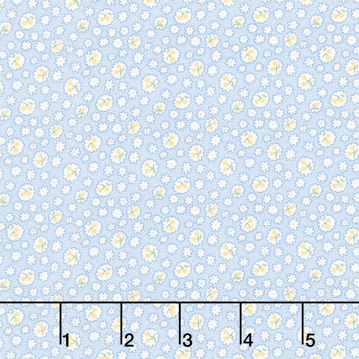 Aunt Grace Rock My Baby - Flower Blue Yardage
