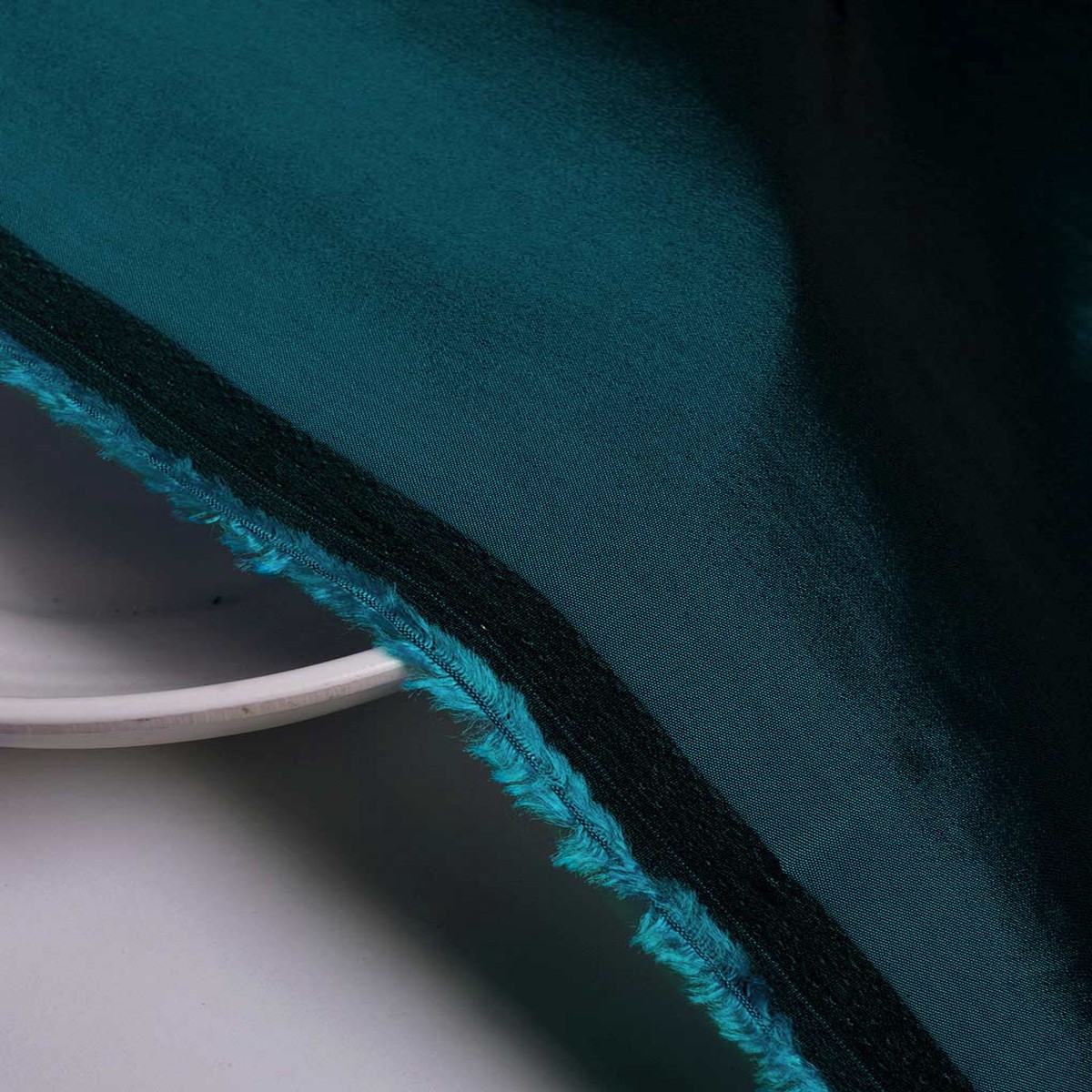 Dark Teal Poly Viscose Plain Mill Dyed Fabric 58" - 16.5 kg