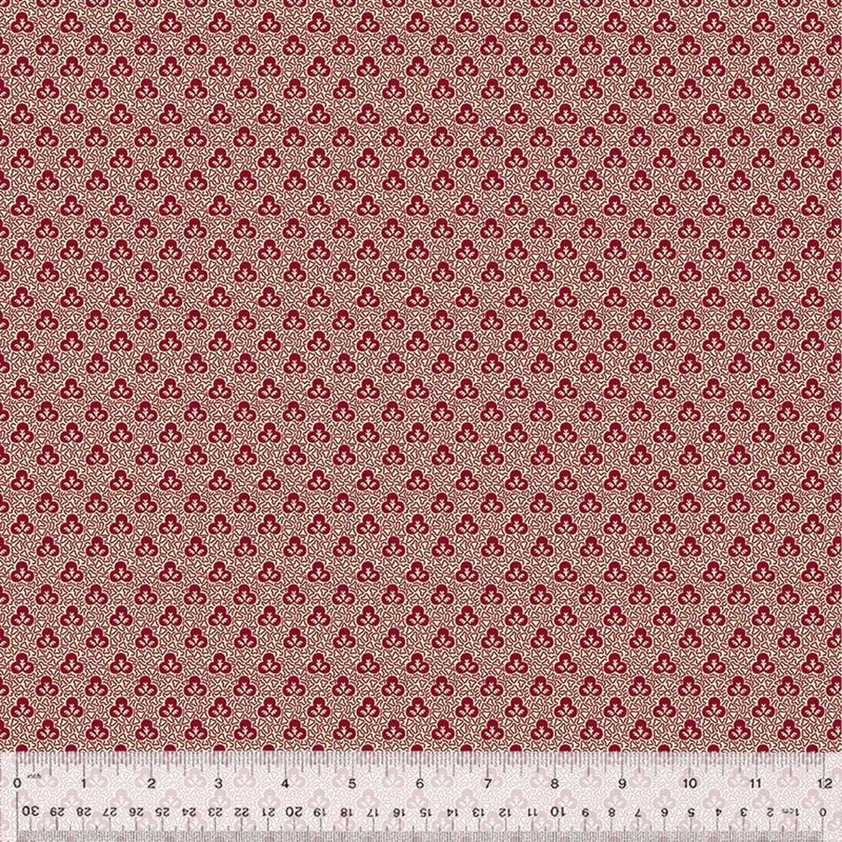 Fabric Windham Turkey Red Clover Circa Turkey Red by the Quarter Yard 54729-1