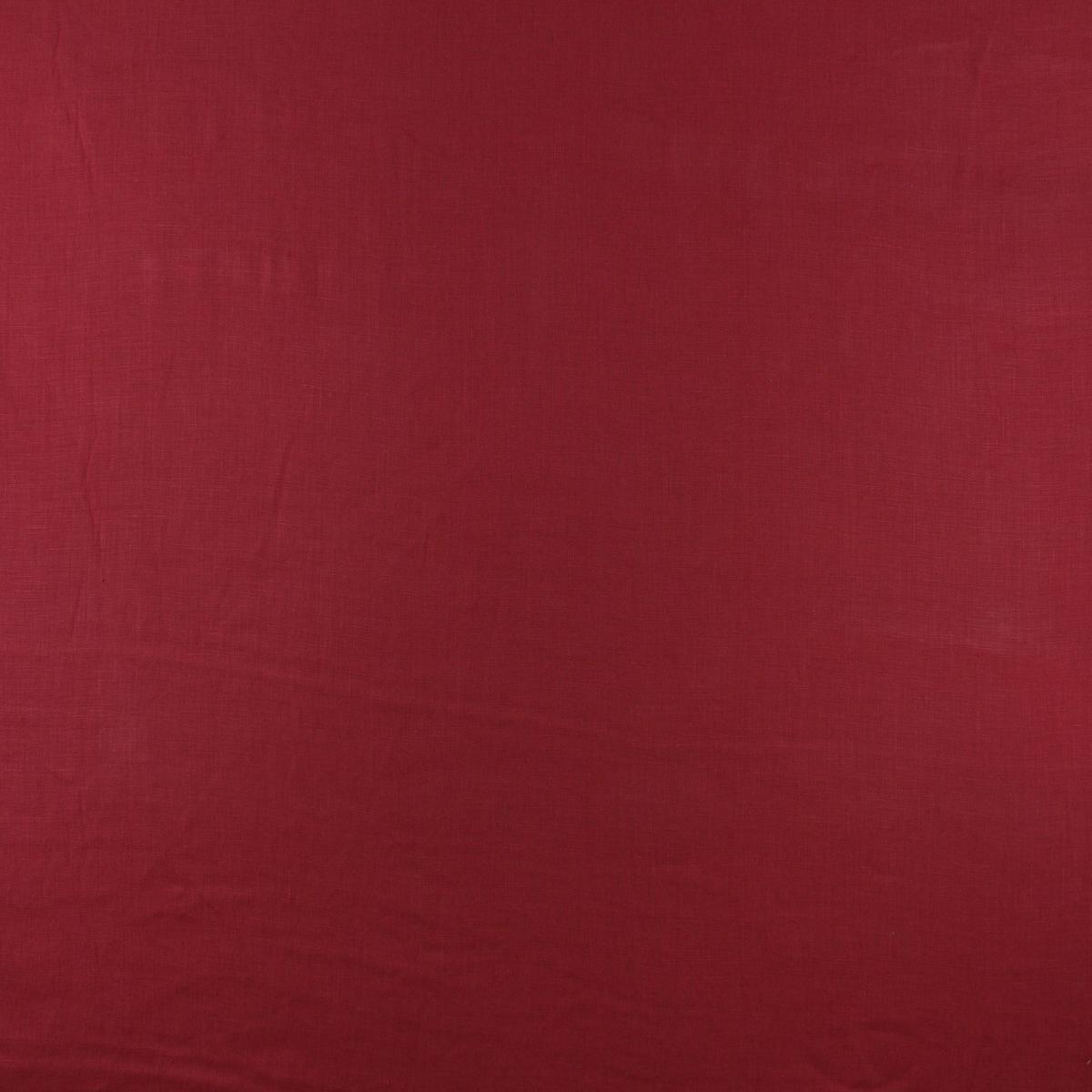Robert Allen Milan Solid Linen Fabric in Lacquer Red