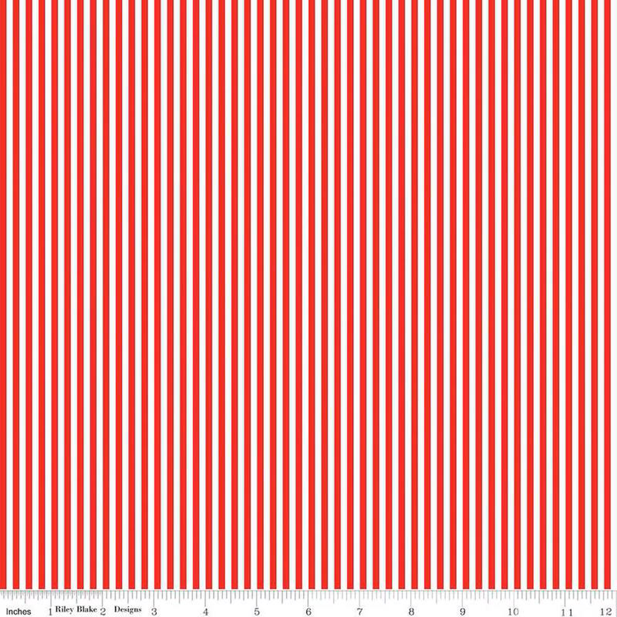 Fabric Riley Blake Basics WhiteRed 188243 Stripes by the Quarter Yard C495-RED