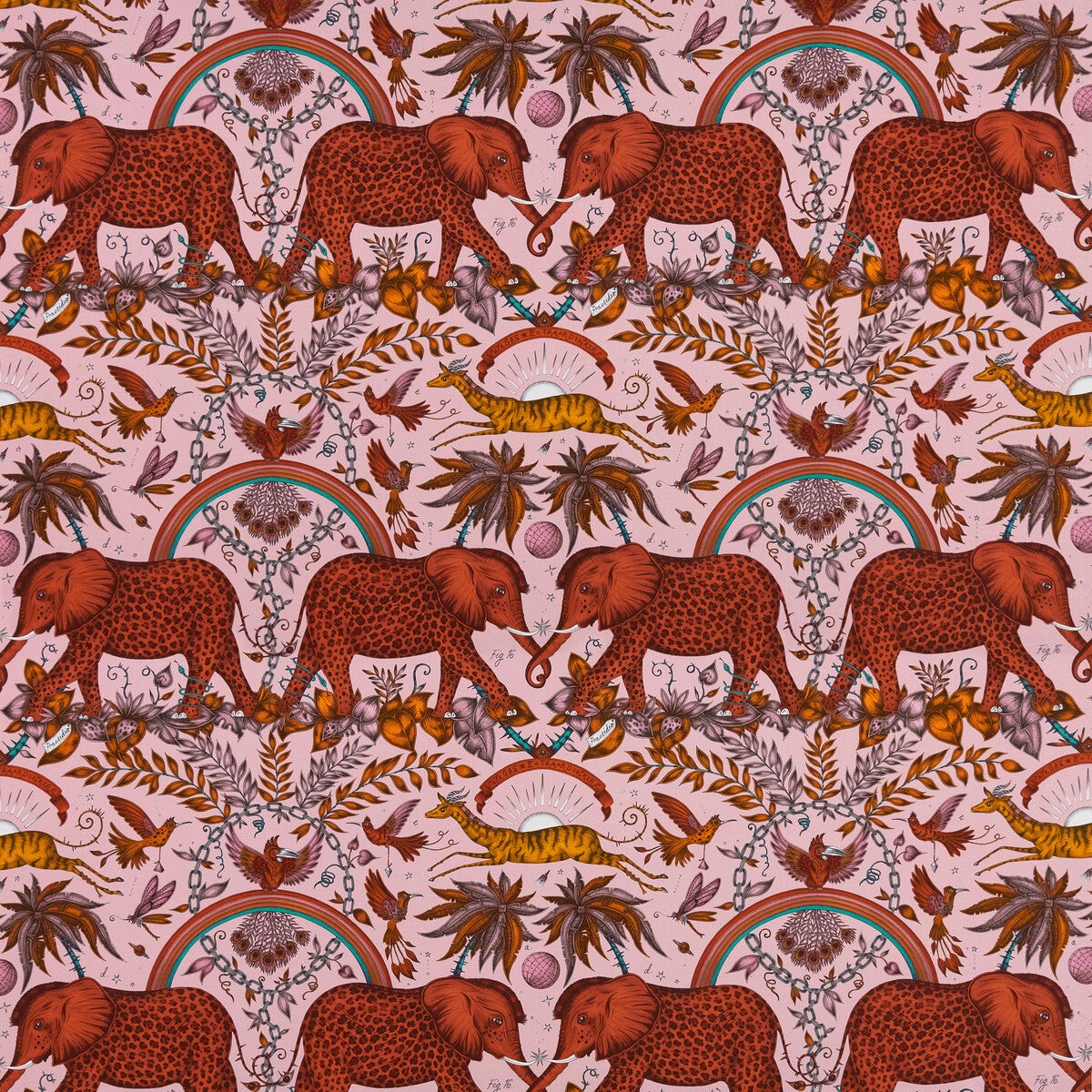 CLARKE AND CLARKE - ZAMBEZI SATIN- BLUSH - Fabric by the Yard