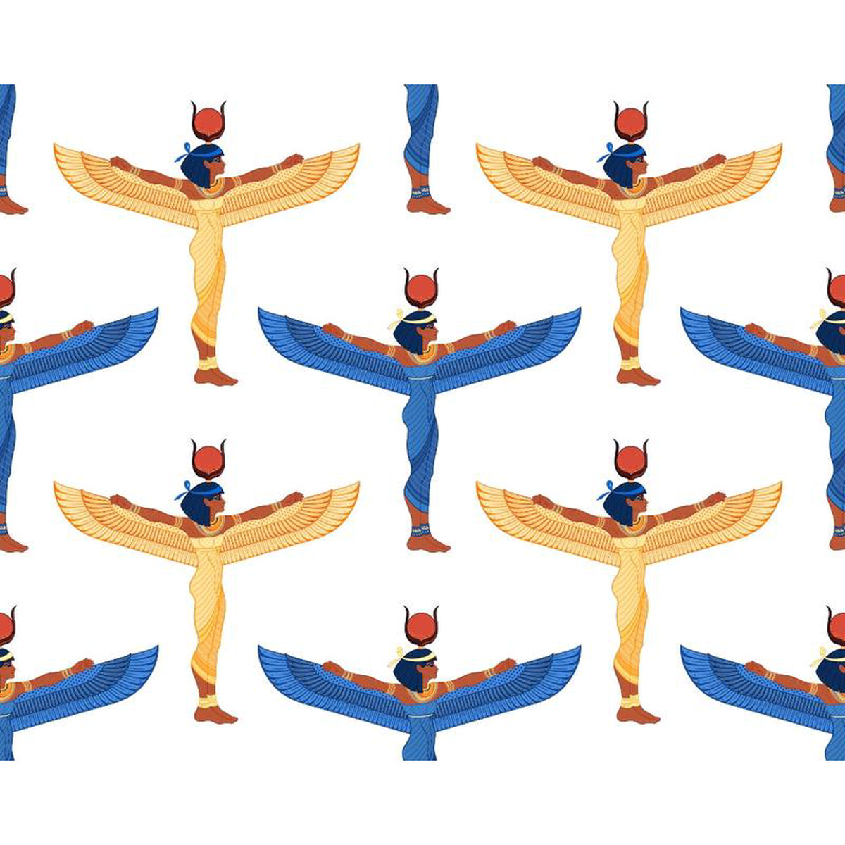 Egyptian Hieroglyphs Pattern 12 Quilting Cotton Fabric