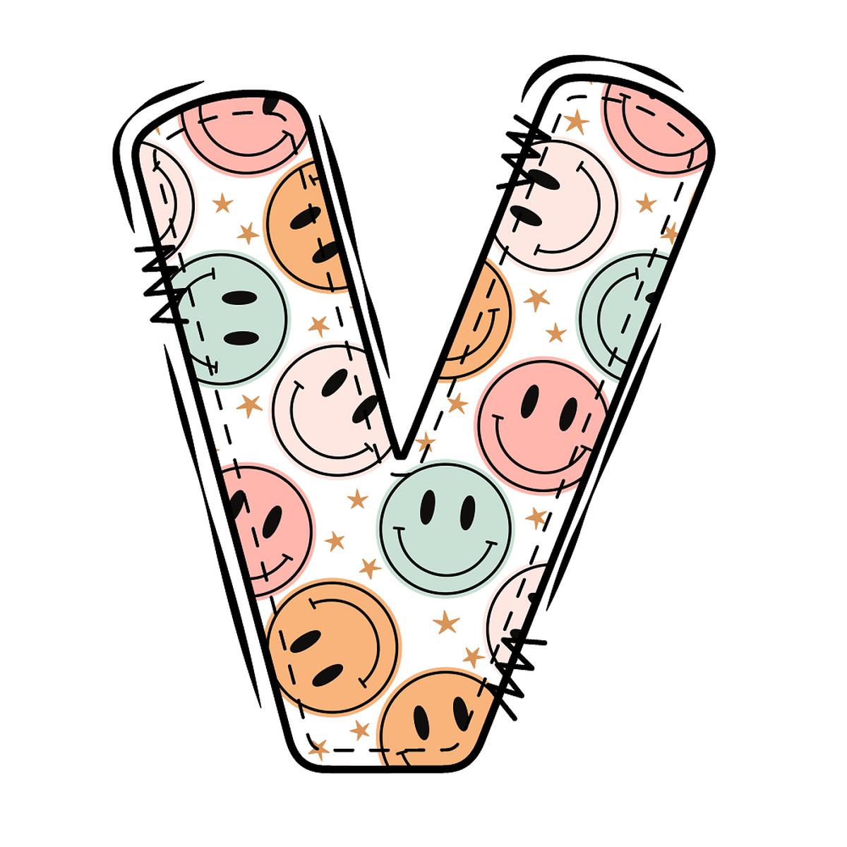 Groovy Doodle Smiley V Fabric Panel