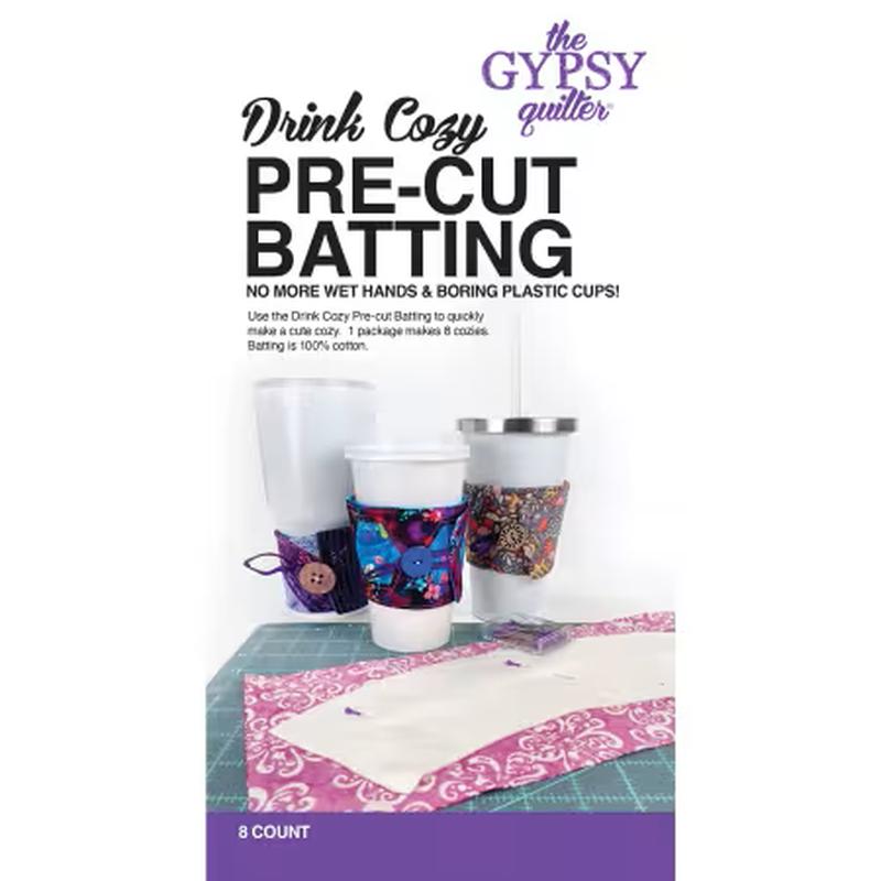 The Gypsy Quilter 8ct Drink Cozy Pre-cut Batting TGQ115
