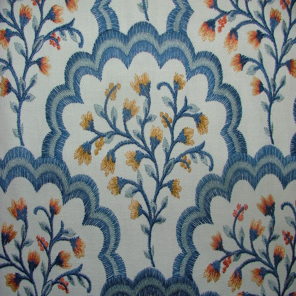Embroidered Curtain Fabric Aquarius Batik Upholstery Cushion Roman Blind