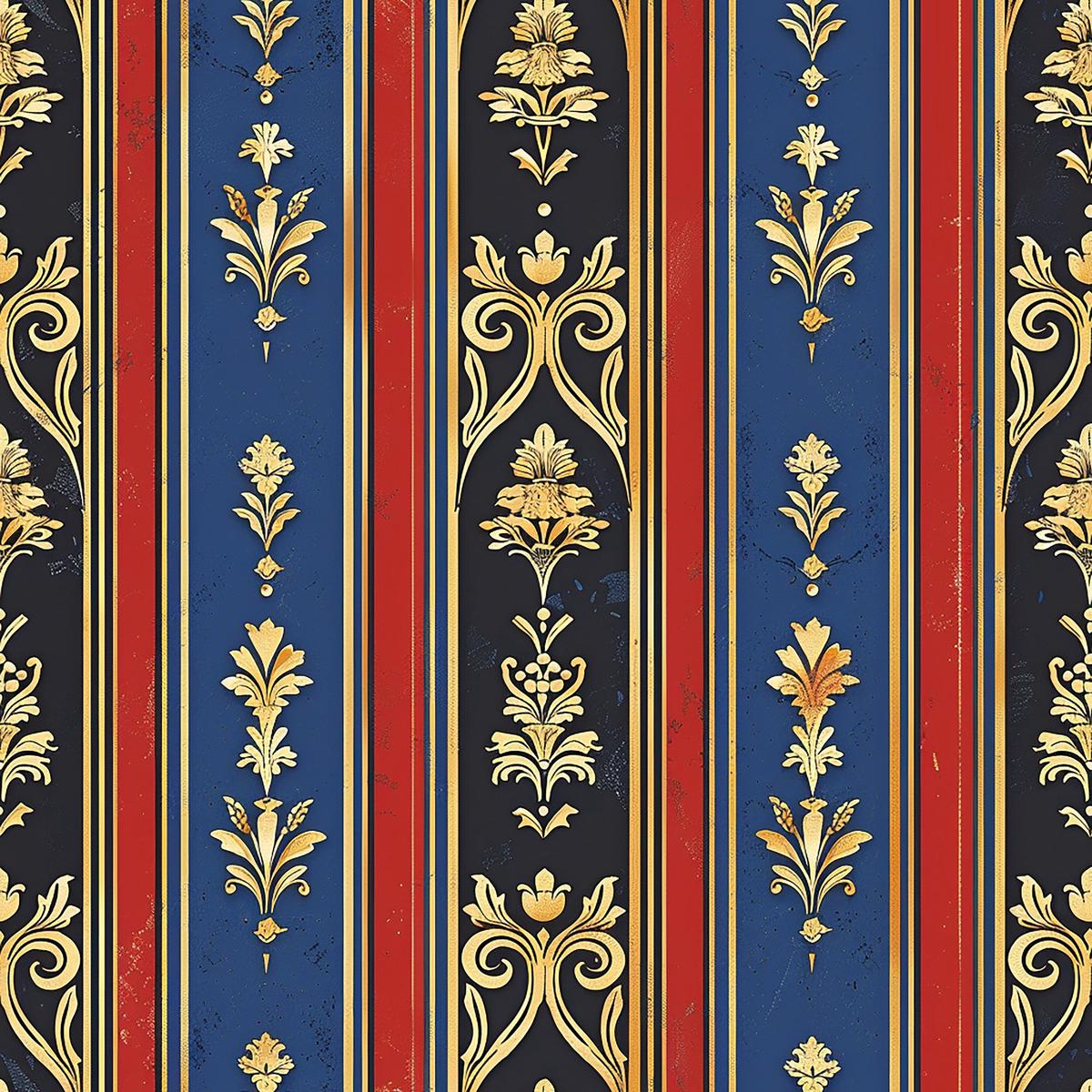 Medieval French Pattern 3 Quilting Cotton Fabric