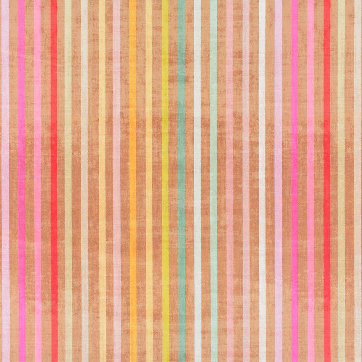 Grand Stripe Printed Velvet - Brights by Scalamandre Fabric