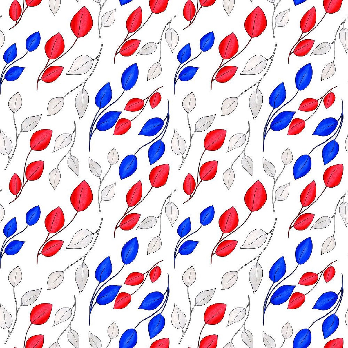 Patriotic Branches Fabric