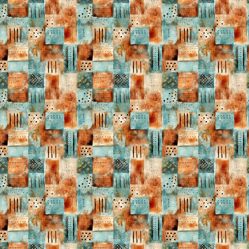 Shabby Rustique Pattern 4 Quilting Cotton Fabric