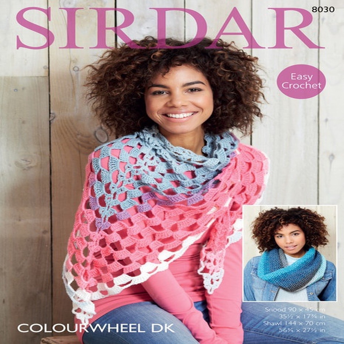 Snood & Shawl in Sirdar Colourwheel DK (8030) - CROCHET