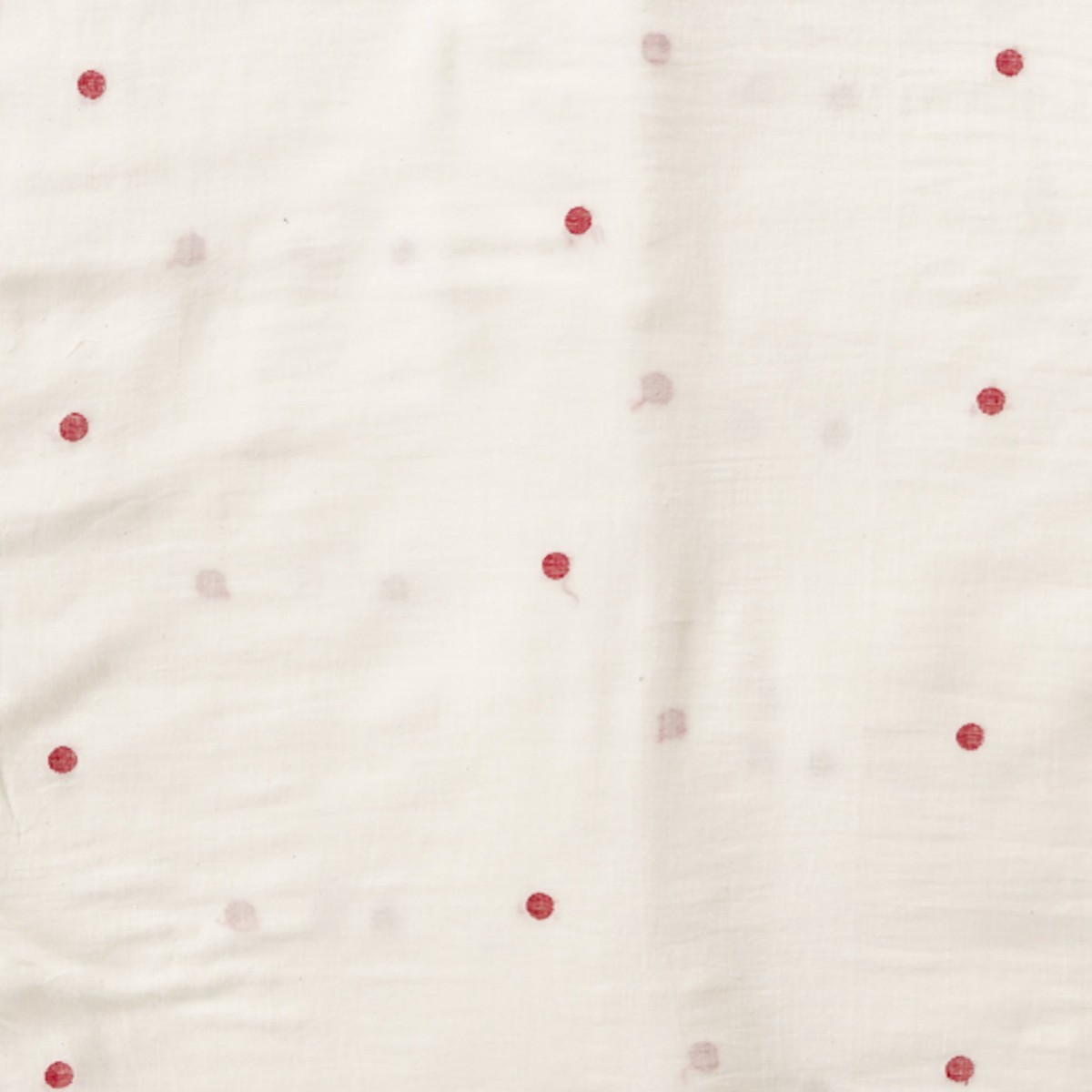 MUL Jamdani White With small polka dot Woven Fabric