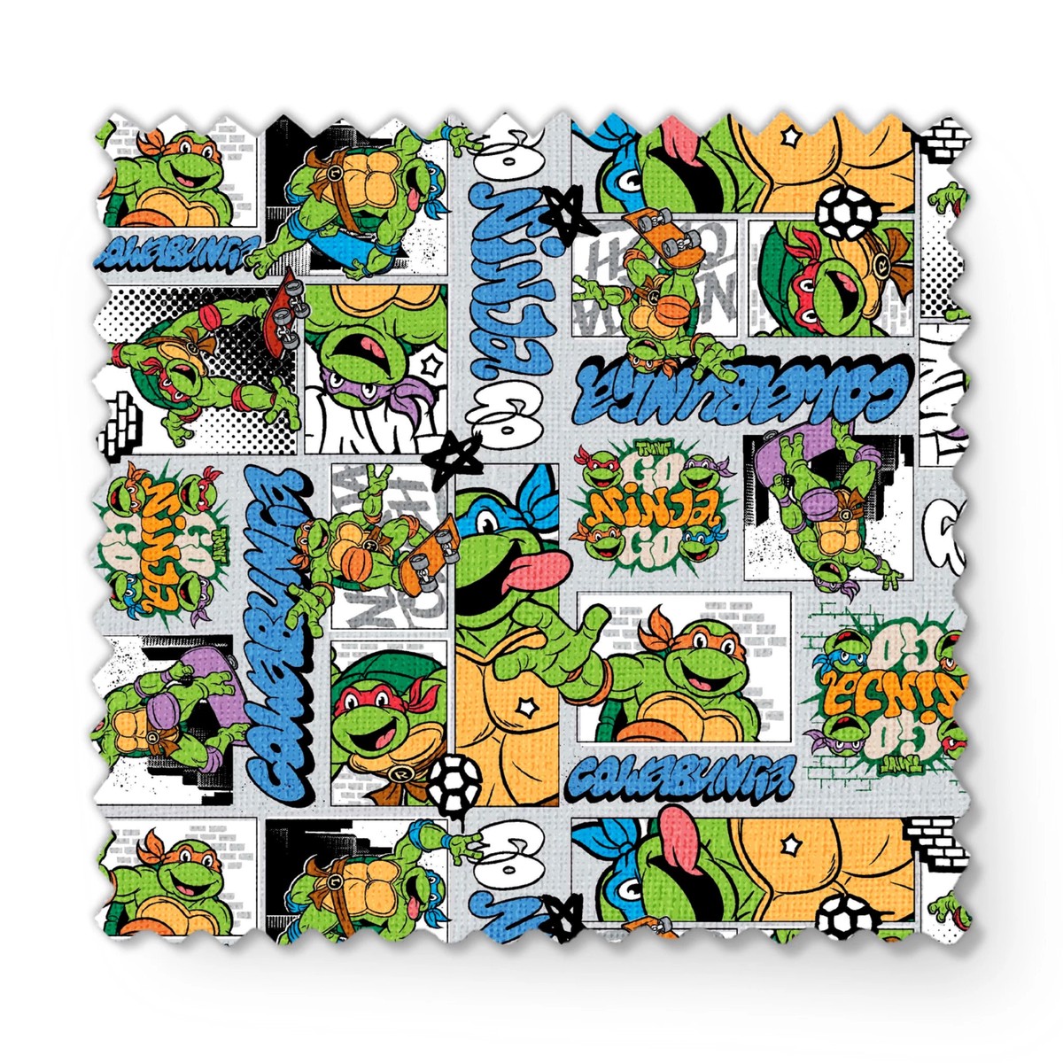 Nickelodeon TMNT Comic Strip Collage Fabric