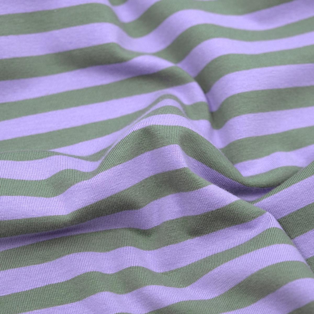 Sport Stripe Cotton Jersey - Lavender/Agave