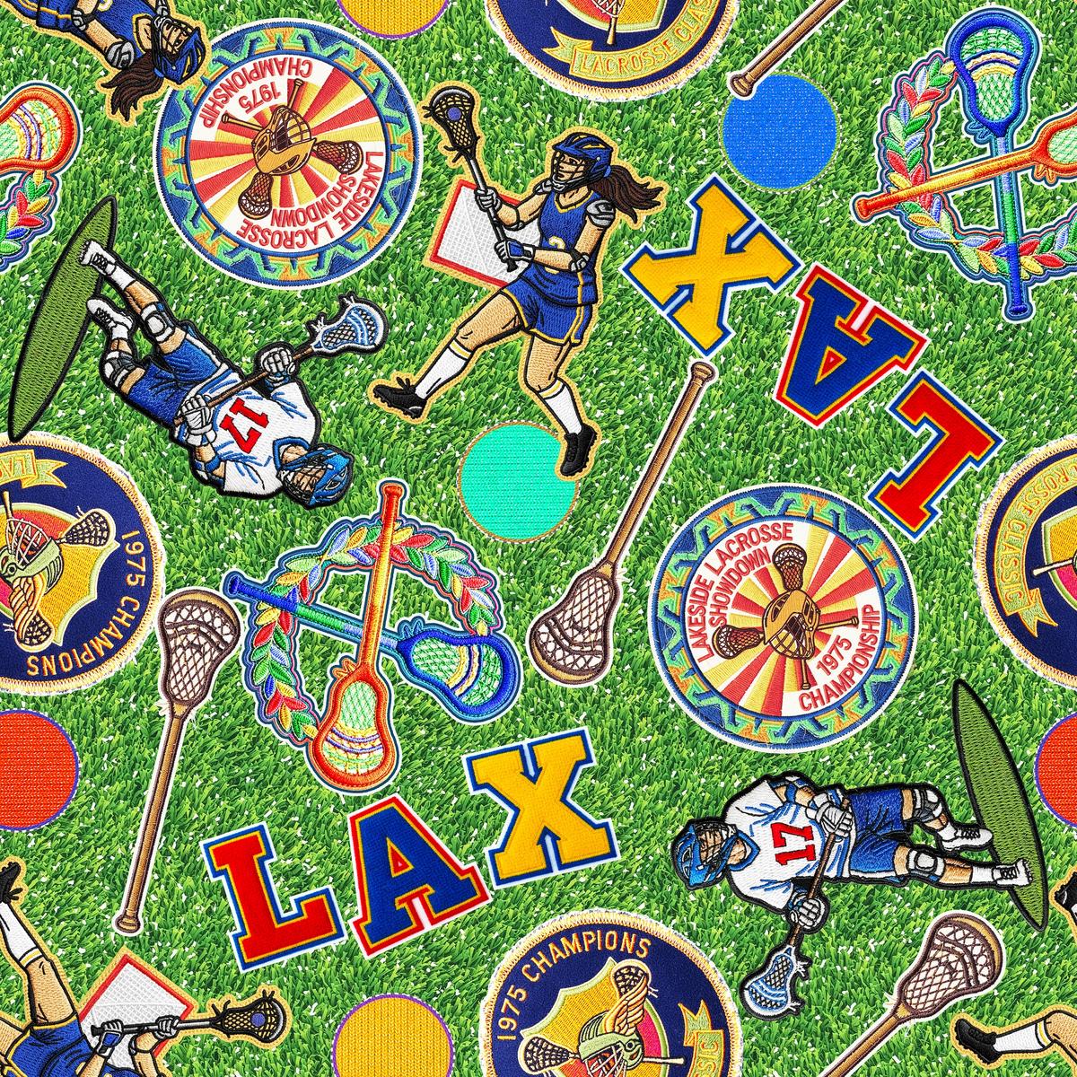 Fabric Sykel Enterprises Lacrosse Game On by the Quarter Yard 10557-LAC
