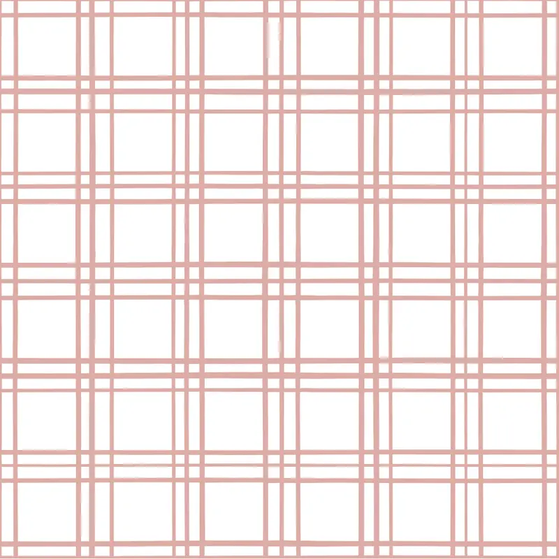 Geometric Plaid Fabric - Rose Gold