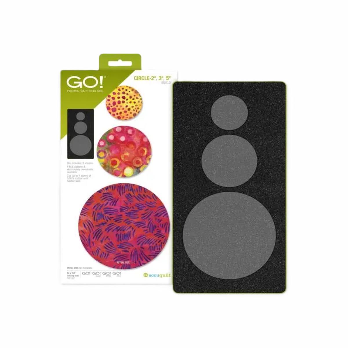 AccuQuilt GO! Circle Die 2", 3", 5" 55012