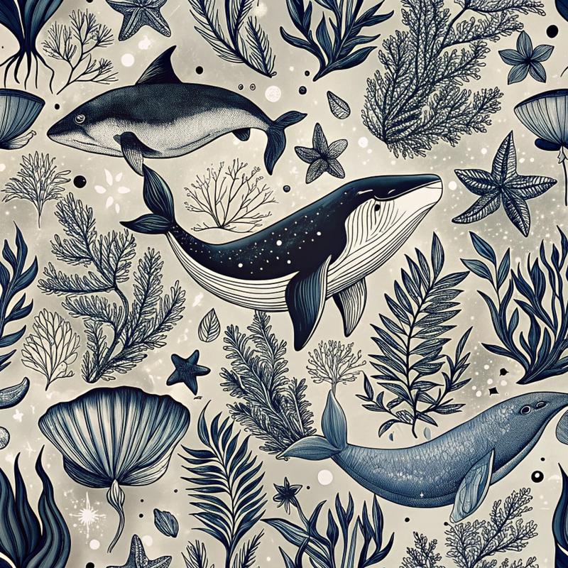 Magical Sea Pattern 6 Quilting Cotton Fabric