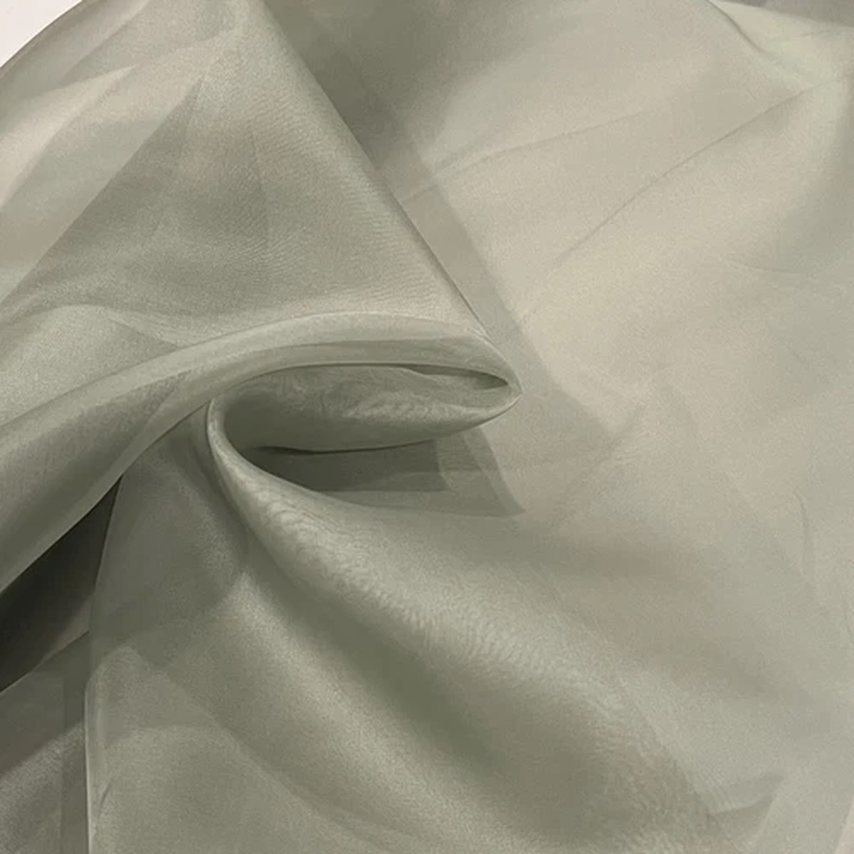 SAGE Green 100% silk organza fabric 45 width Sold by the yard
