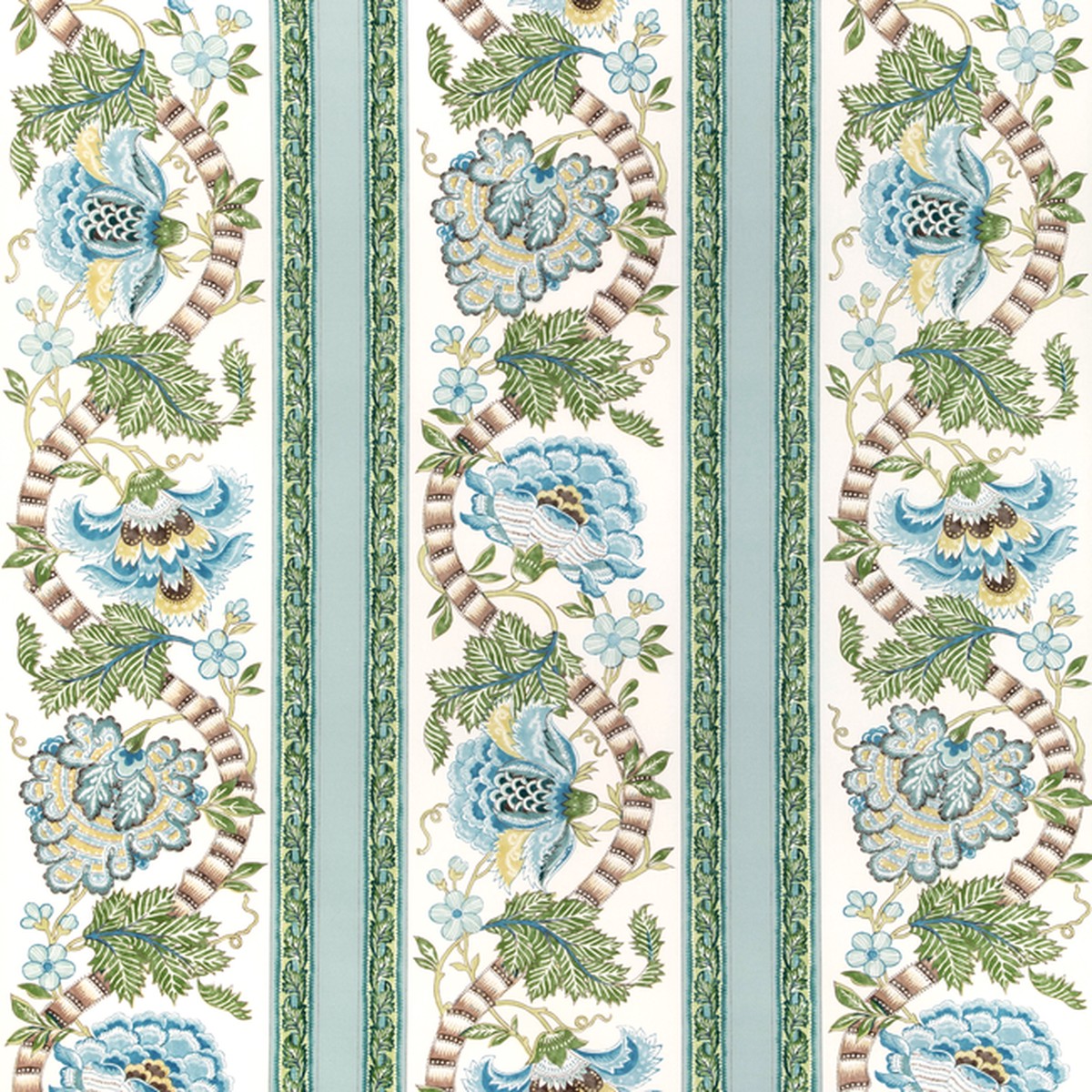 Lauris Print - Aqua/Leaf