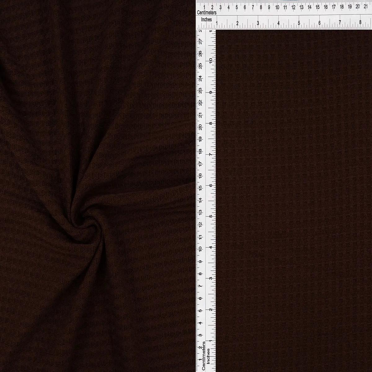 Solid Stretch Knit Fabric - KNT3634 - BROWN