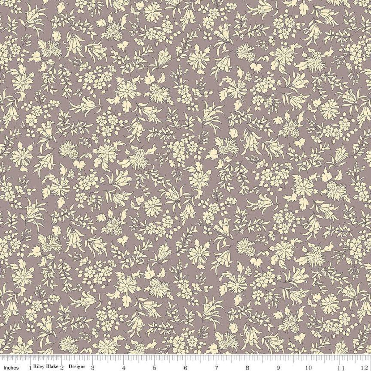 Liberty Quilting Cotton - Woodland Walk - Thistle Field in Misty Morning