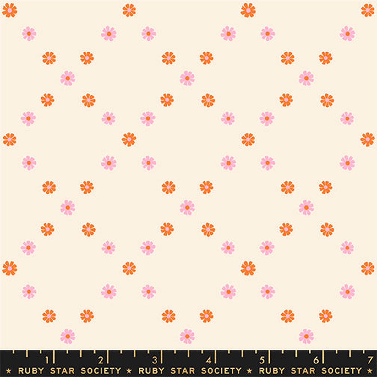 Ruby Star Society Best Day Ever Diamond Flowers Posy Fabric